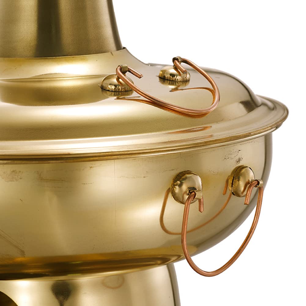 Amazon｜中国の銅鍋、煙突付きヴィンテージしゃぶ鍋クッカーパン炭